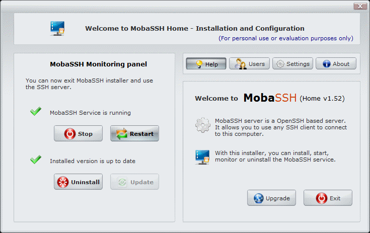 MobaSSH starting SSH daemon